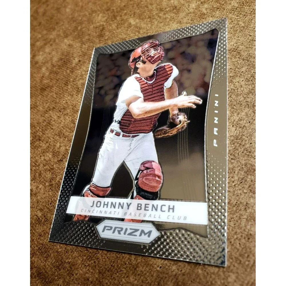 VTG 2012 Panini Prizm JOHNNY BENCH Silver NBA Basketball Card 141 CINCINNATI RED